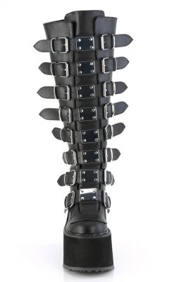 Demonia Plus Size SWING-815WC Black Matte Trinity Knee High Boots | Wide Calf (Au Stock)