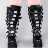 Demonia Plus Size SWING-815WC Black Matte Trinity Knee High Boots | Wide Calf (Au Stock)