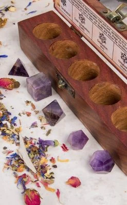 Crystals Sacred Geometry Set Of 5 | Amethyst