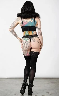 Killstar Clothing Sacred Spirits Velvet Bralet | Black