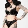 Killstar Clothing Sacred Spirits Velvet Bralet | Black