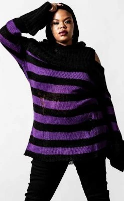 Killstar Salvia Hooded Knit Sweater