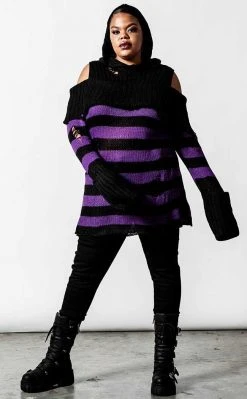 Killstar Salvia Hooded Knit Sweater