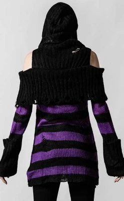 Killstar Salvia Hooded Knit Sweater