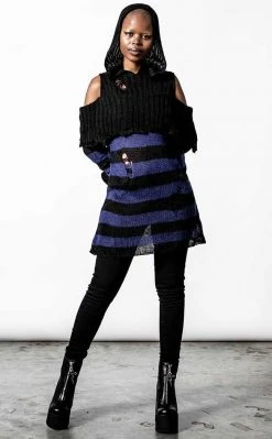 Killstar Sapphire Hooded Knit Sweater
