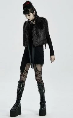 Punk Rave Savage Fur Vest Clothing