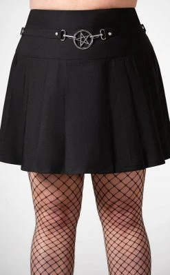 Killstar Clothing Scary Pleated Skirt