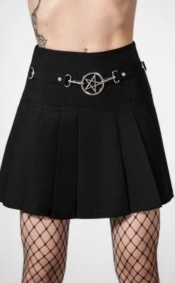 Killstar Clothing Scary Pleated Skirt