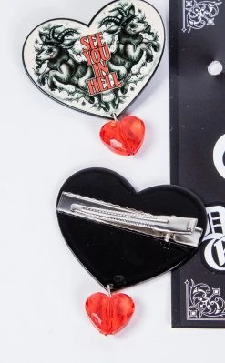 Drop Dead Gorgeous See You In Hell Hair Clips Accessories