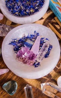 Crystals Selenite Charging Bowl 8cm Witchcraft
