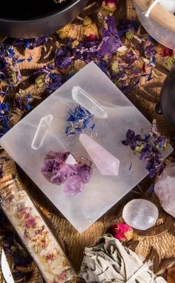 Crystals Selenite Charging Square Witchcraft