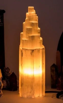 Crystals Selenite Crystal Lamp - Large 35-40cm 9 Crystals Selenite Crystal Lamp - Large 35-40cm