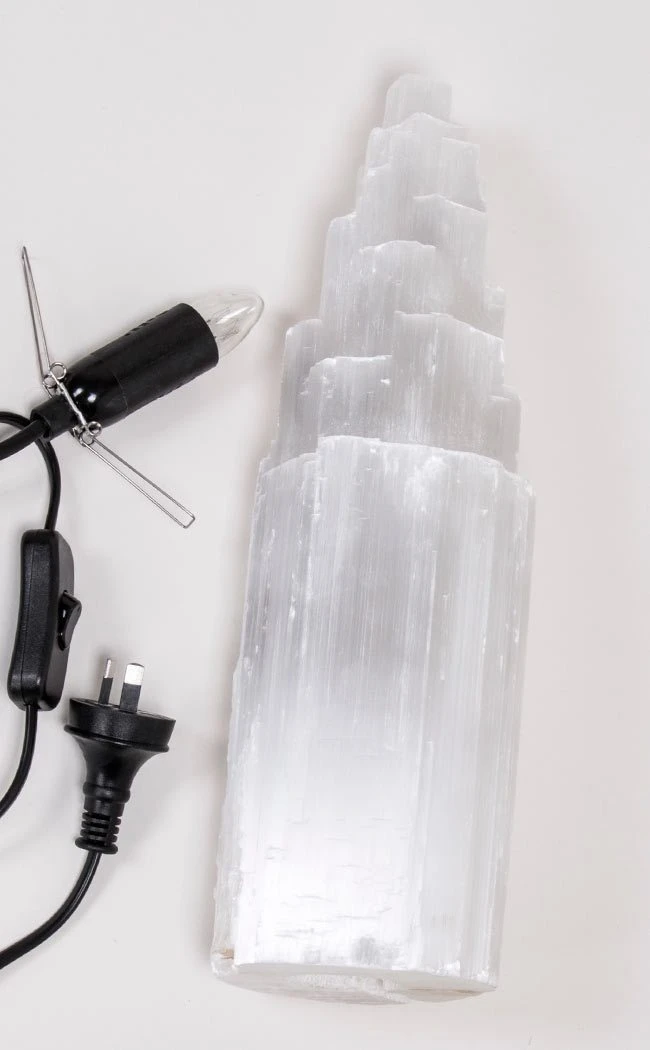 Crystals Selenite Crystal Lamp - Large 35-40cm 6 Crystals Selenite Crystal Lamp - Large 35-40cm