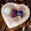 Crystals Selenite Heart Charging Bowl Witchcraft