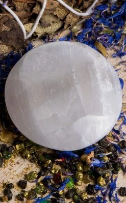 Crystals Selenite Palm Stone