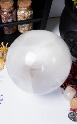 Crystals Selenite Sphere Crystal Ball | XL12cm Witchcraft