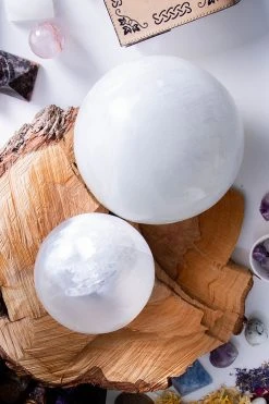 Crystals Selenite Sphere Crystal Ball | XL12cm Witchcraft