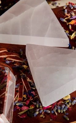 Crystals Witchcraft Selenite Triangle Stone