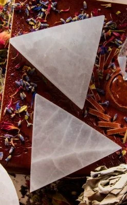 Crystals Witchcraft Selenite Triangle Stone