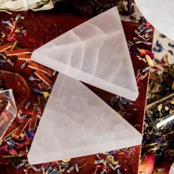 Crystals Witchcraft Selenite Triangle Stone