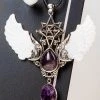 Gothic Jewellery Seraph Pendant Necklace | Amethyst
