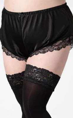 Killstar Severina Satin Shorts | Black Clothing