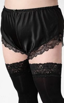 Killstar Severina Satin Shorts | Black Clothing