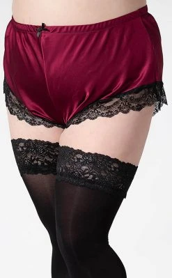 Killstar Severina Satin Shorts | Blood