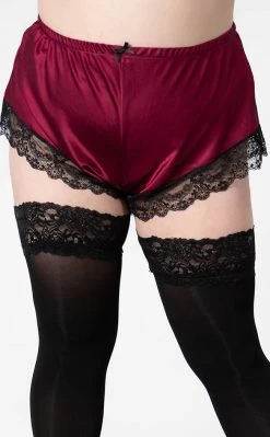 Killstar Severina Satin Shorts | Blood