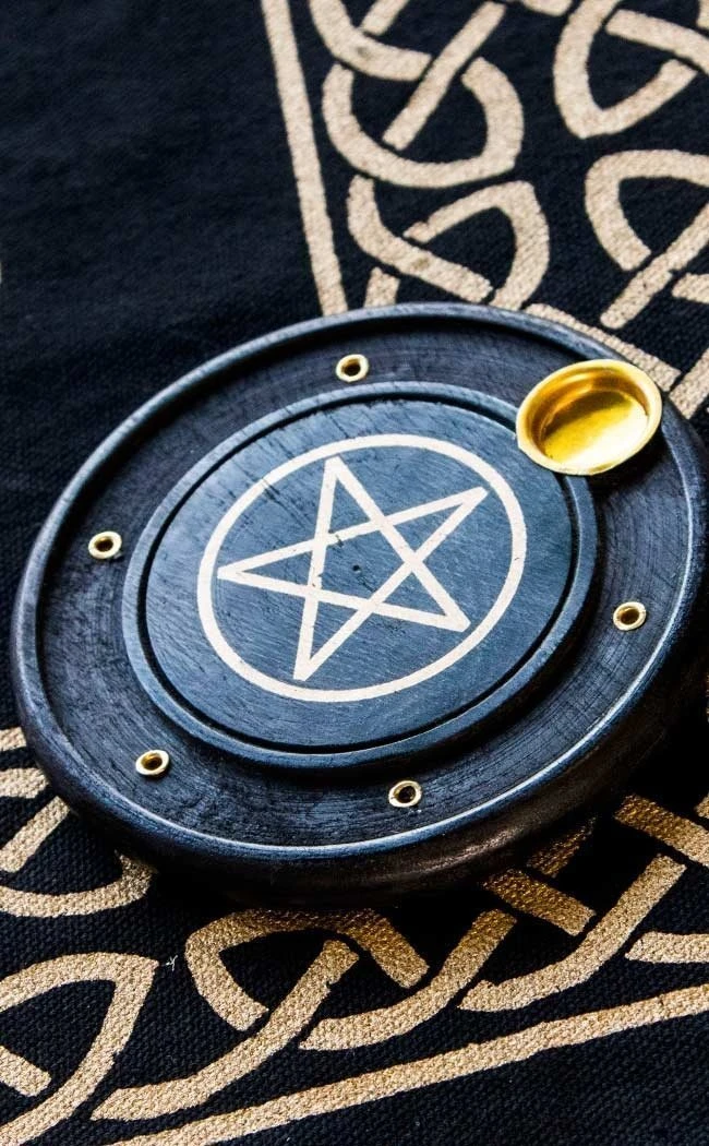 TB Witchcraft Shadowed Workings Incense Holder | Pentagram 5 TB Witchcraft Shadowed Workings Incense Holder | Pentagram