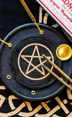TB Witchcraft Shadowed Workings Incense Holder | Pentagram 10 TB Witchcraft Shadowed Workings Incense Holder | Pentagram