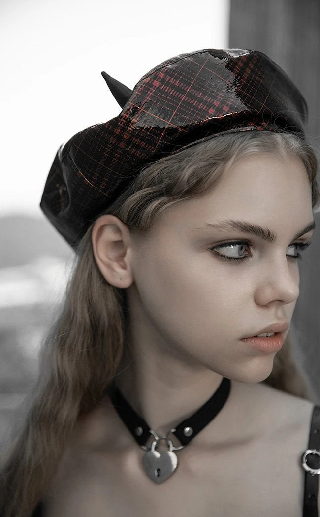 Punk Rave She Devil Tartan Beret Accessories 5 Punk Rave She Devil Tartan Beret Accessories
