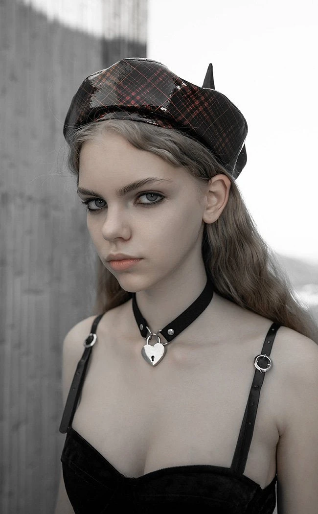 Punk Rave She Devil Tartan Beret Accessories 3 Punk Rave She Devil Tartan Beret Accessories