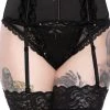 Killstar Clothing She's Poison Garter Belt | Black