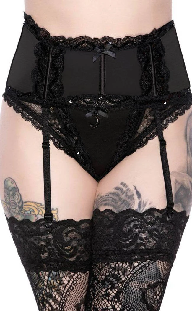 Killstar Clothing She's Poison Garter Belt | Black 3 Killstar Clothing She's Poison Garter Belt | Black