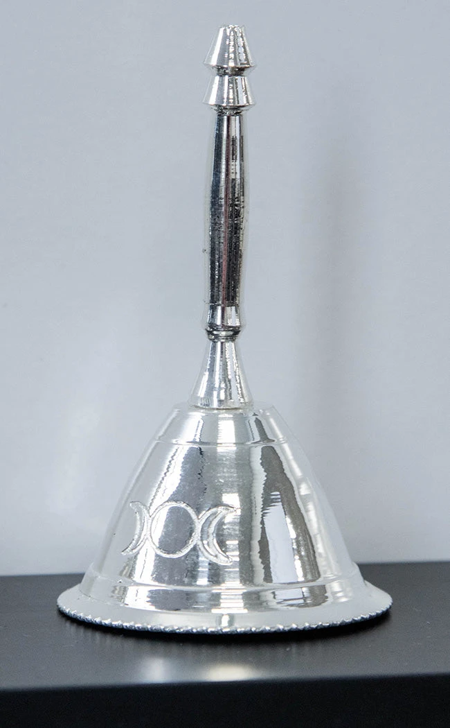 TB Witchcraft Silver Altar Bell | Triple Moon 3 TB Witchcraft Silver Altar Bell | Triple Moon