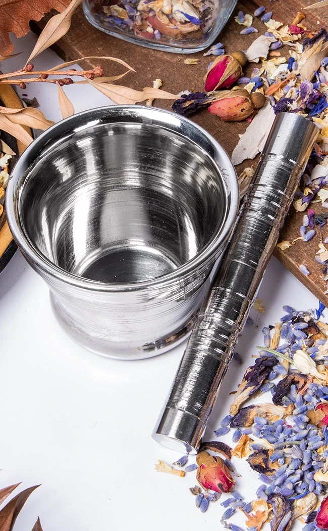 TB Witchcraft Silver Mortar And Pestle | Small 4 TB Witchcraft Silver Mortar And Pestle | Small