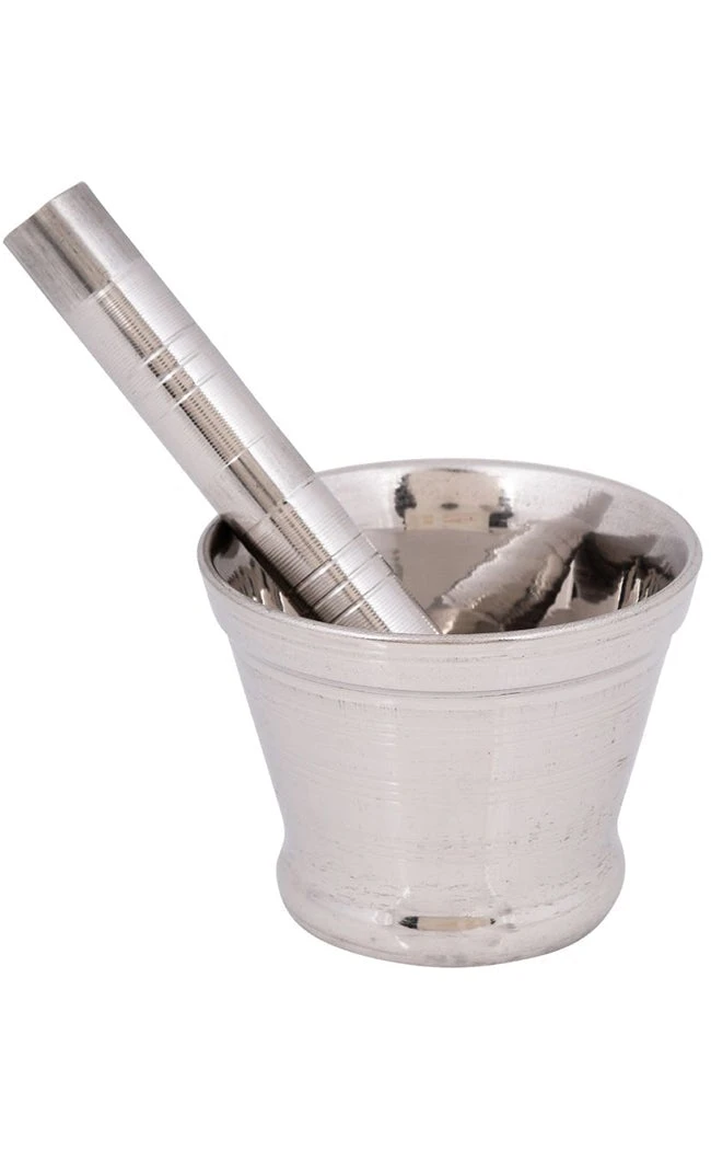 TB Witchcraft Silver Mortar And Pestle | Small 5 TB Witchcraft Silver Mortar And Pestle | Small