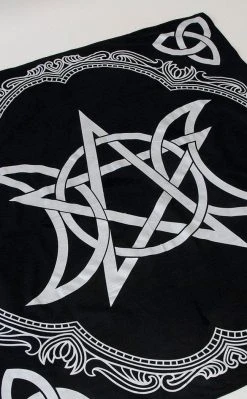 Altar Cloths Silver Triple Moon Pentacle Altar Cloth 9 Altar Cloths Silver Triple Moon Pentacle Altar Cloth