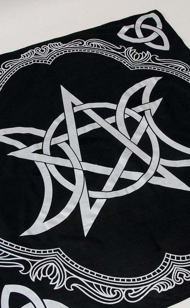 Altar Cloths Silver Triple Moon Pentacle Altar Cloth 6 Altar Cloths Silver Triple Moon Pentacle Altar Cloth