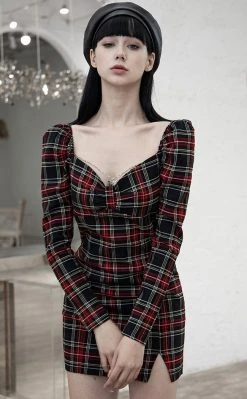 Punk Rave Clothing Siren Tartan Dress