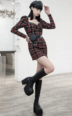 Punk Rave Clothing Siren Tartan Dress