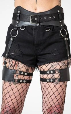 Killstar Plus Size Sky High Leg Harness