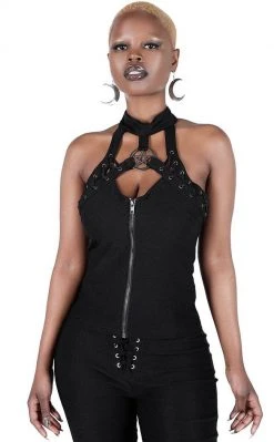 Killstar Clothing Snare Lace Up Top