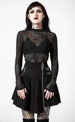 Killstar Space Wave Mini Skirt