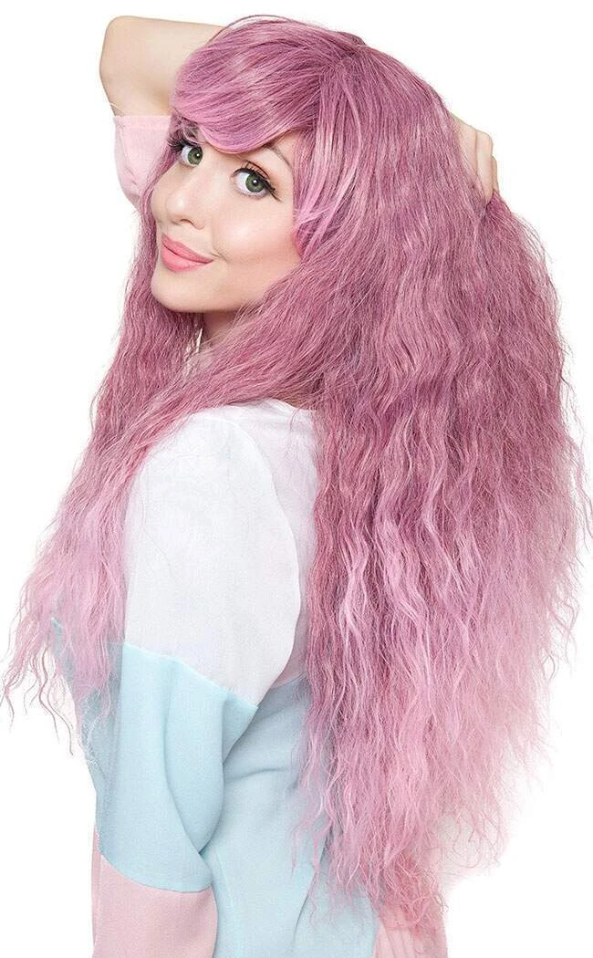 Rockstar Wigs Spirit Song Long Wavy Rose Pink Wig Beauty 4 Rockstar Wigs Spirit Song Long Wavy Rose Pink Wig Beauty
