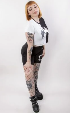 Black Friday Split Bat Print Goth Tee