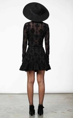 Killstar Steeple Mesh Long Sleeve Top