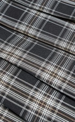 Punk Rave Stone Silence Pleated Dress | Black & Yellow Tartan Clothing