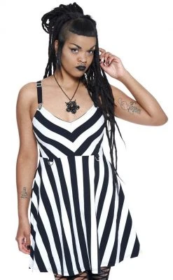 Killstar Stripe O Negative Dress Clothing